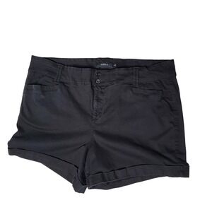 Torrid Black‎ Shorts Plus Size 26 Stretch Cotton Cuffed Casual Cottagecore